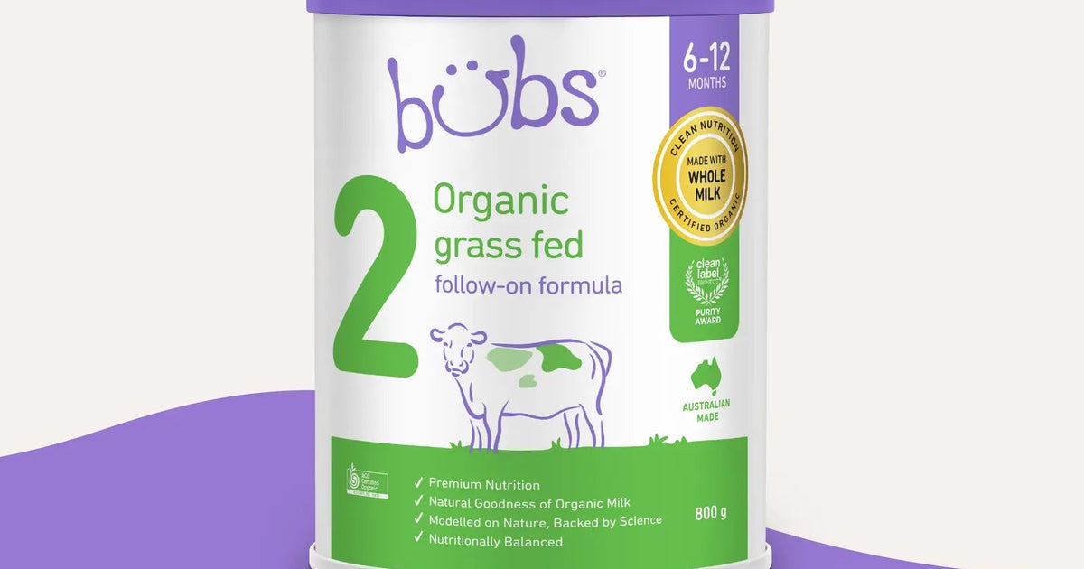 bubs Organic grass fed 2 粉ミルク 800g Bubs Organic® Grass Fed Follow-on Formula Stage 2 – Bubs Australia