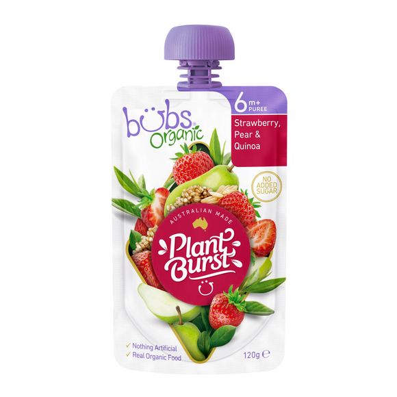 Bubs® Organic Strawberry, Pear and Quinoa