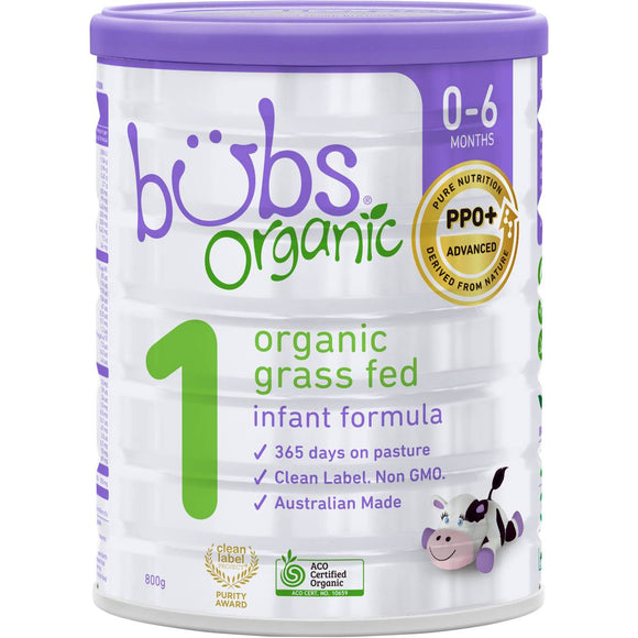 Bubs Organic® Grass Fed Infant Formula Stage 1